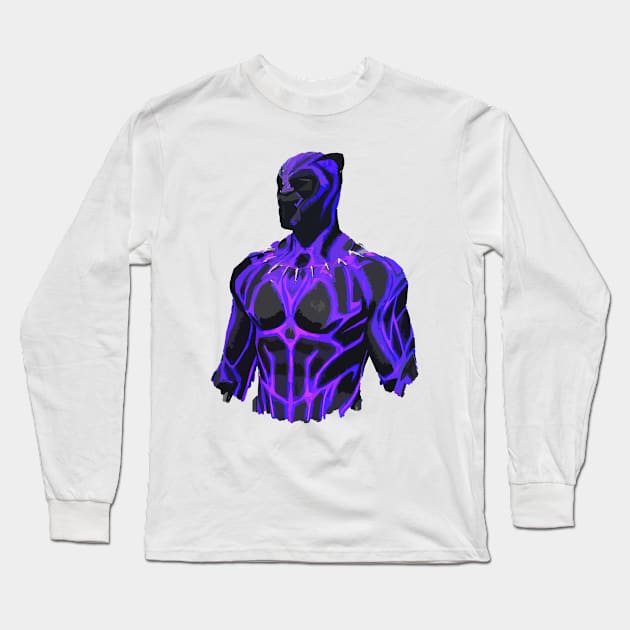 Black Panther - Kinetic Purple Long Sleeve T-Shirt by RaphEmpire